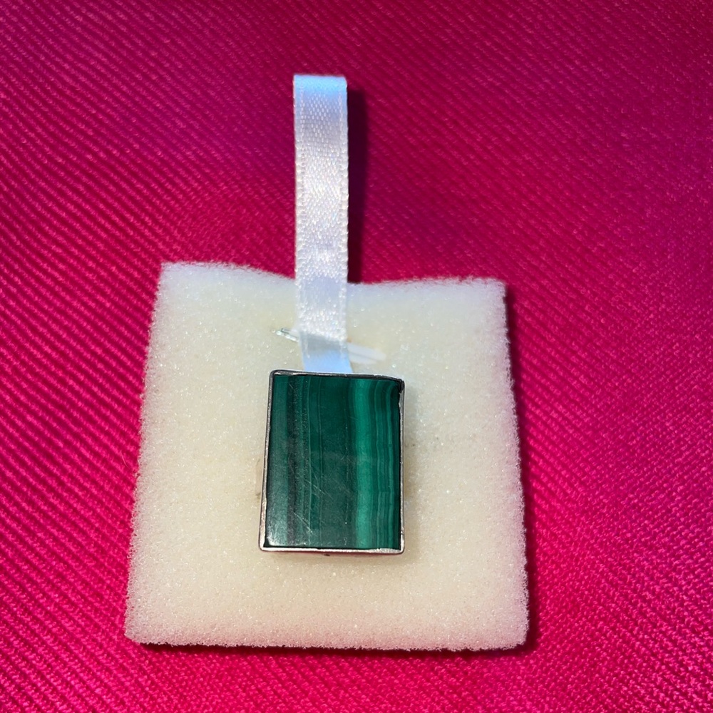 Malachite gem jewelry set.
